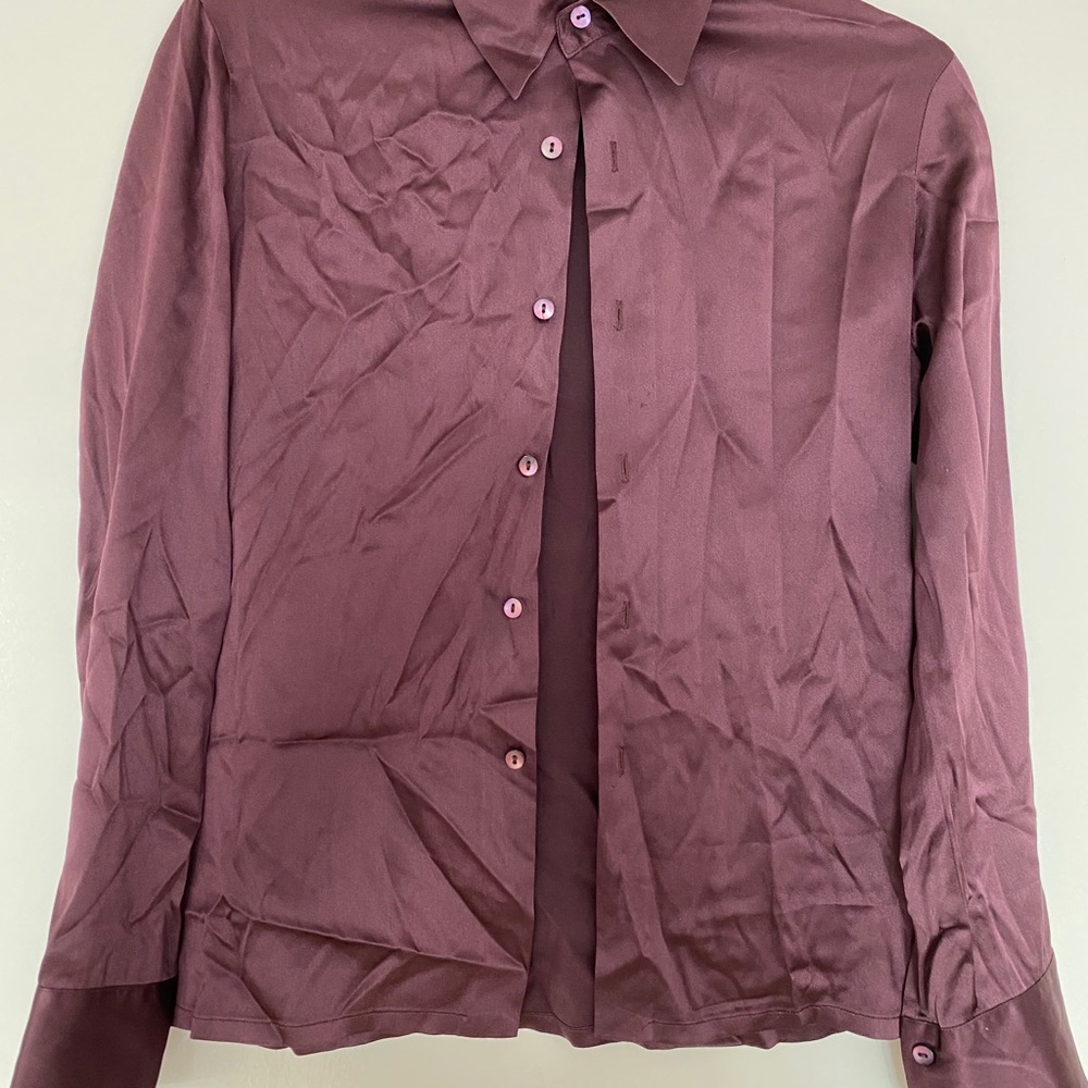 Equipment Plum Silk Button Down